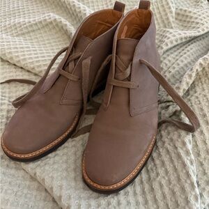 Brown Lace-Up Ankle Boots